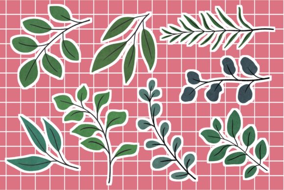 Download Leafs Stickers, Scrapbook Supplies - Sticker Collection