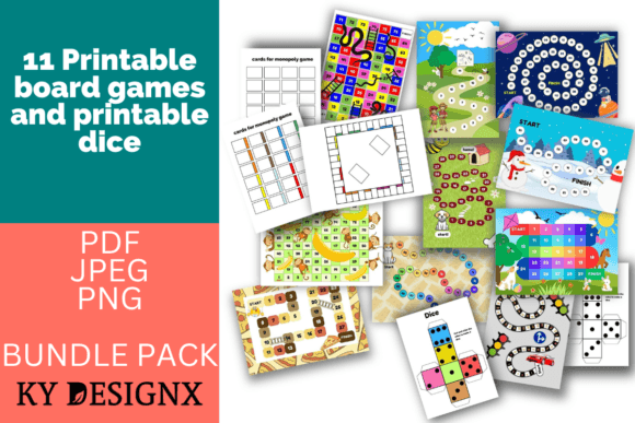 Download 11 Printable Games for Kids with Dice - Games Collection