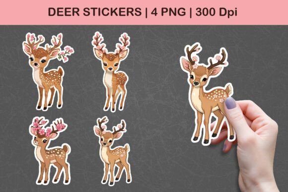 Download Deer Stickers | Cute Deer PNG Illustrati - Sticker Collection