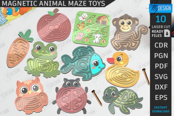 Download Magnetic Maze Games Laser Cut Bundle|CNC - Premium Bundle