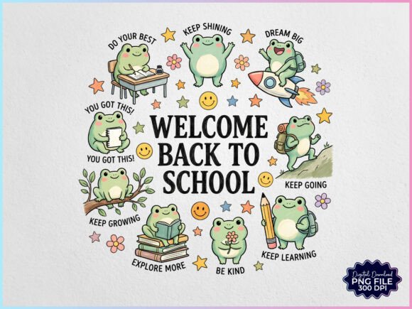 Download Welcome Back to School Frog PNG - School Collection