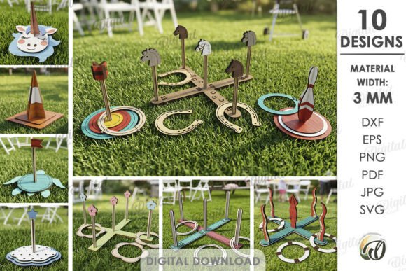 Download Ring Toss Games Bundle Laser Cut - Games Collection
