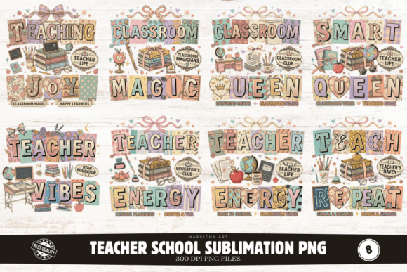 Download Teacher School Sublimation Png Bundle - School Collection