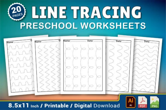 Download Preschool Line Tracing Worksheets - School Collection
